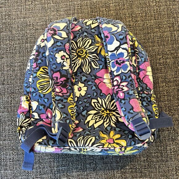 VERA BRADLEY Fall 2014 African Violet Large Quilted Campus Backpack 15.x11.5x6.5 - Picture 8 of 12